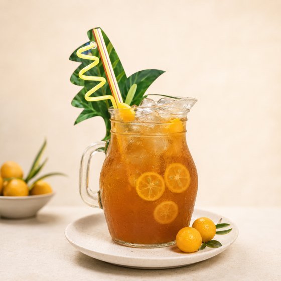 Kumquat iced tea